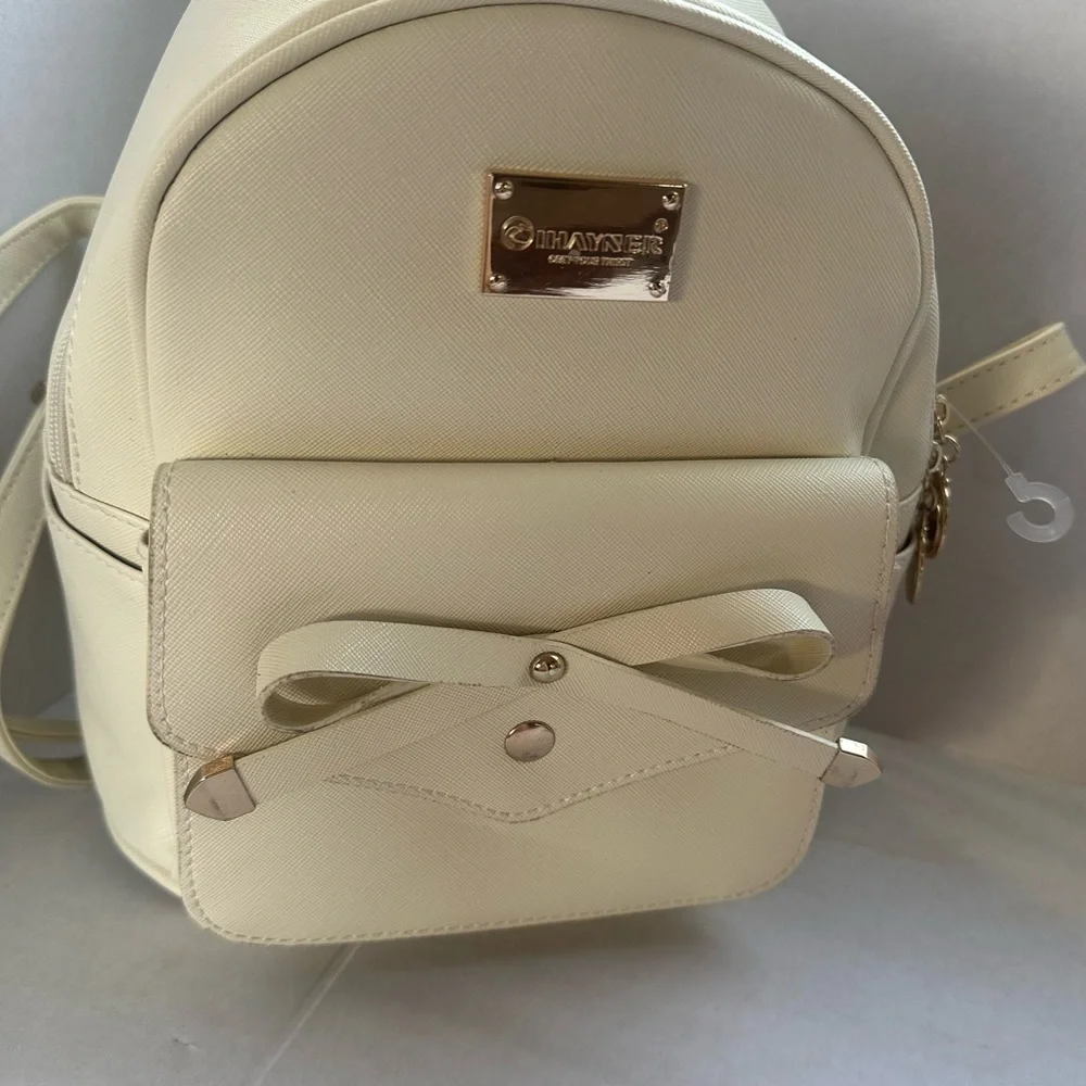 TIHAYNER - Cute leather backpack with bow for girls, mini backpack bag for women
